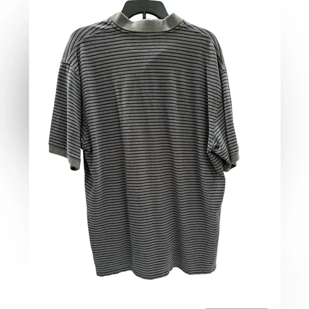 Brooks Brothers Men’s Golden Fleece Gray/Blue Striped Polo‎ Large